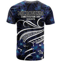 Micronesia Constitution Day T Shirt Since 1979 with Polynesian Hibiscus Pattern