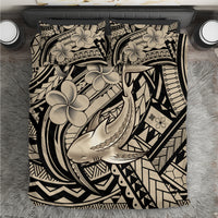 Polynesian Shark Tribal Tattoo Bedding Set Beige Style