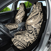 Polynesian Shark Tribal Tattoo Car Seat Cover Beige Style