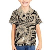 Polynesian Shark Tribal Tattoo Hawaiian Shirt Beige Style LT9 - Polynesian Pride