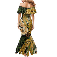 Wallis and Futuna Victory Day Mermaid Dress Since 1945 with Polynesian Platinum Floral Tribal LT9 - Polynesian Pride