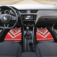 Personalised Wallis et Futuna Car Mats Hibiscus and Polynesian Tribal Tattoos