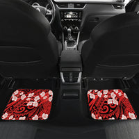 Personalised Wallis et Futuna Car Mats Hibiscus and Polynesian Tribal Tattoos