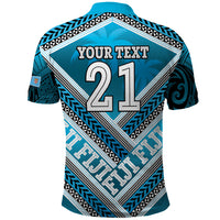 Custom Fiji Rugby Polo Shirt Fijian Warrior With Polynesian Tribal Tattoos LT9 - Polynesian Pride