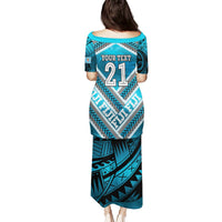 Custom Fiji Rugby Puletasi Fijian Warrior With Polynesian Tribal Tattoos LT9 - Polynesian Pride