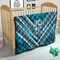 Custom Fiji Rugby Quilt Fijian Warrior With Polynesian Tribal Tattoos LT9 - Polynesian Pride