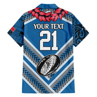 Custom Manuma Samoa Rugby Hawaiian Shirt Ula fala Samoan Siva Tau Tribal