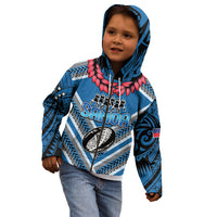 Custom Manuma Samoa Rugby Kid Hoodie Ula fala Samoan Siva Tau Tribal LT9 - Polynesian Pride