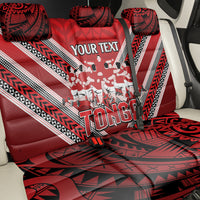 Custom Tonga Rugby Back Car Seat Cover Tonga Sipi Tau Ngatu Tribal Pattern LT9 - Polynesian Pride