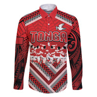 Custom Tonga Rugby Family Matching Off Shoulder Maxi Dress and Hawaiian Shirt Tonga Sipi Tau Ngatu Tribal Pattern