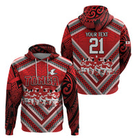 Custom Tonga Rugby Zip Hoodie Tonga Sipi Tau Ngatu Tribal Pattern LT9 - Polynesian Pride