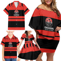 New Zealand Rugby Pacific Custom Family Matching Off Shoulder Short Dress and Hawaiian Shirt Whatumoana Classic Retro 2025
