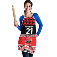 New Zealand Rugby Pacific Custom Apron Whatumoana Maori Kowhaiwhai Pattern LT9 - Polynesian Pride