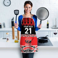 New Zealand Rugby Pacific Custom Apron Whatumoana Maori Kowhaiwhai Pattern LT9 - Polynesian Pride