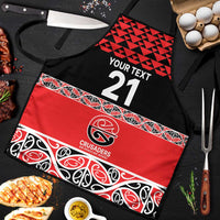 New Zealand Rugby Pacific Custom Apron Whatumoana Maori Kowhaiwhai Pattern LT9 Blue - Polynesian Pride