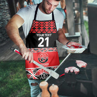 New Zealand Rugby Pacific Custom Apron Whatumoana Maori Kowhaiwhai Pattern LT9 - Polynesian Pride