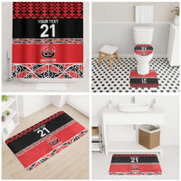 New Zealand Rugby Pacific Custom Bathroom Set Whatumoana Maori Kowhaiwhai Pattern LT9 - Polynesian Pride