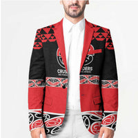 New Zealand Rugby Pacific Custom Blazer Whatumoana Maori Kowhaiwhai Pattern - Polynesian Pride