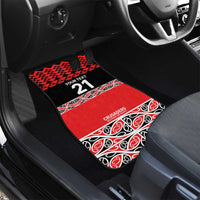 New Zealand Rugby Pacific Custom Car Mats Whatumoana Maori Kowhaiwhai Pattern