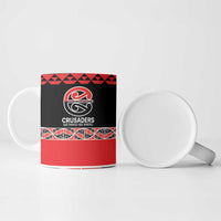 New Zealand Rugby Pacific Custom Ceramic Mug Whatumoana Maori Kowhaiwhai Pattern - Polynesian Pride