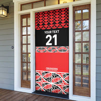 New Zealand Rugby Pacific Custom Door Cover Whatumoana Maori Kowhaiwhai Pattern LT9 - Polynesian Pride