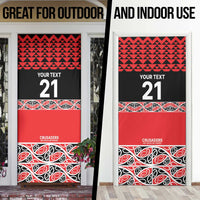 New Zealand Rugby Pacific Custom Door Cover Whatumoana Maori Kowhaiwhai Pattern LT9 - Polynesian Pride