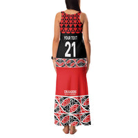 New Zealand Rugby Pacific Custom Family Matching Tank Maxi Dress and Hawaiian Shirt Whatumoana Maori Kowhaiwhai Pattern