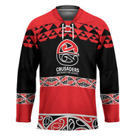 New Zealand Rugby Pacific Custom Hockey Jersey Whatumoana Maori Kowhaiwhai Pattern LT9 Unisex Blue - Polynesian Pride