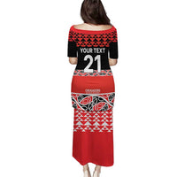 New Zealand Rugby Pacific Custom Puletasi Whatumoana Maori Kowhaiwhai Pattern