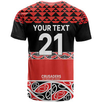 New Zealand Rugby Pacific Custom T Shirt Whatumoana Maori Kowhaiwhai Pattern