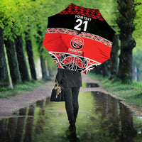 New Zealand Rugby Pacific Custom Umbrella Whatumoana Maori Kowhaiwhai Pattern LT9 - Polynesian Pride