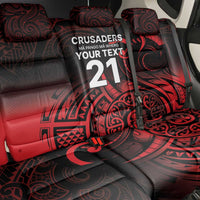 New Zealand Rugby Pacific Custom Back Car Seat Cover Whatumoana Maori Tribal Tattoo