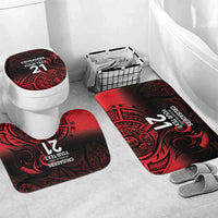 New Zealand Rugby Pacific Custom Bathroom Set Whatumoana Maori Tribal Tattoo LT9 Mat Set Only (3 pcs) One Size Gold - Polynesian Pride