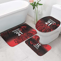 New Zealand Rugby Pacific Custom Bathroom Set Whatumoana Maori Tribal Tattoo LT9 - Polynesian Pride