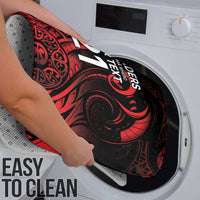 New Zealand Rugby Pacific Custom Bathroom Set Whatumoana Maori Tribal Tattoo LT9 - Polynesian Pride