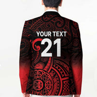 New Zealand Rugby Pacific Custom Blazer Whatumoana Maori Tribal Tattoo - Polynesian Pride