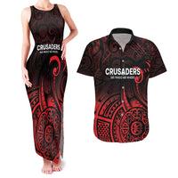 New Zealand Rugby Pacific Custom Couples Matching Tank Maxi Dress and Hawaiian Shirt Whatumoana Maori Tribal Tattoo