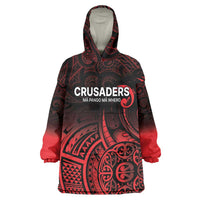 New Zealand Rugby Pacific Custom Wearable Blanket Hoodie Whatumoana Maori Tribal Tattoo