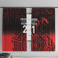 New Zealand Rugby Pacific Custom Window Curtain Whatumoana Maori Tribal Tattoo