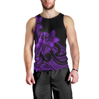Polynesian Pride Plumeria Flowers Men Tank Top Polynesian Tribal Purple Vibe LT9 - Polynesian Pride