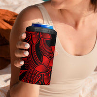 Polynesian Tribal Plumeria Flowers 4 in 1 Can Cooler Tumbler Red Vibe LT9 - Polynesian Pride