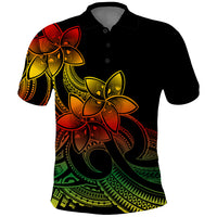 Polynesian Pride Plumeria Flowers Polo Shirt Polynesian Tribal Reggae Vibe LT9 Reggae - Polynesian Pride