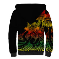 Polynesian Pride Plumeria Flowers Sherpa Hoodie Polynesian Tribal Reggae Vibe LT9 - Polynesian Pride