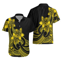 Polynesian Pride Plumeria Flowers Hawaiian Shirt Polynesian Tribal Yellow Vibe LT9 - Polynesian Pride