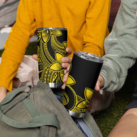 Polynesian Tribal Plumeria Flowers Tumbler Cup Yellow Vibe