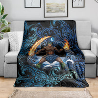 Samoa Siva Afi Blanket Fireknife Fire Dance Pacific Tribal Motif