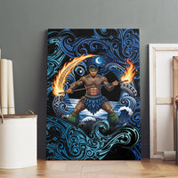 Samoa Siva Afi Canvas Wall Art Fireknife Fire Dance Pacific Tribal Motif
