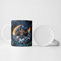Samoa Siva Afi Ceramic Mug Fireknife Fire Dance Pacific Tribal Motif