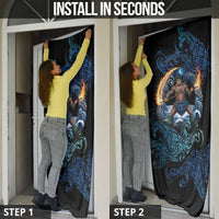 Samoa Siva Afi Door Cover Fireknife Fire Dance Pacific Tribal Motif