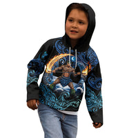 Samoa Siva Afi Kid Hoodie Fireknife Fire Dance Pacific Tribal Motif